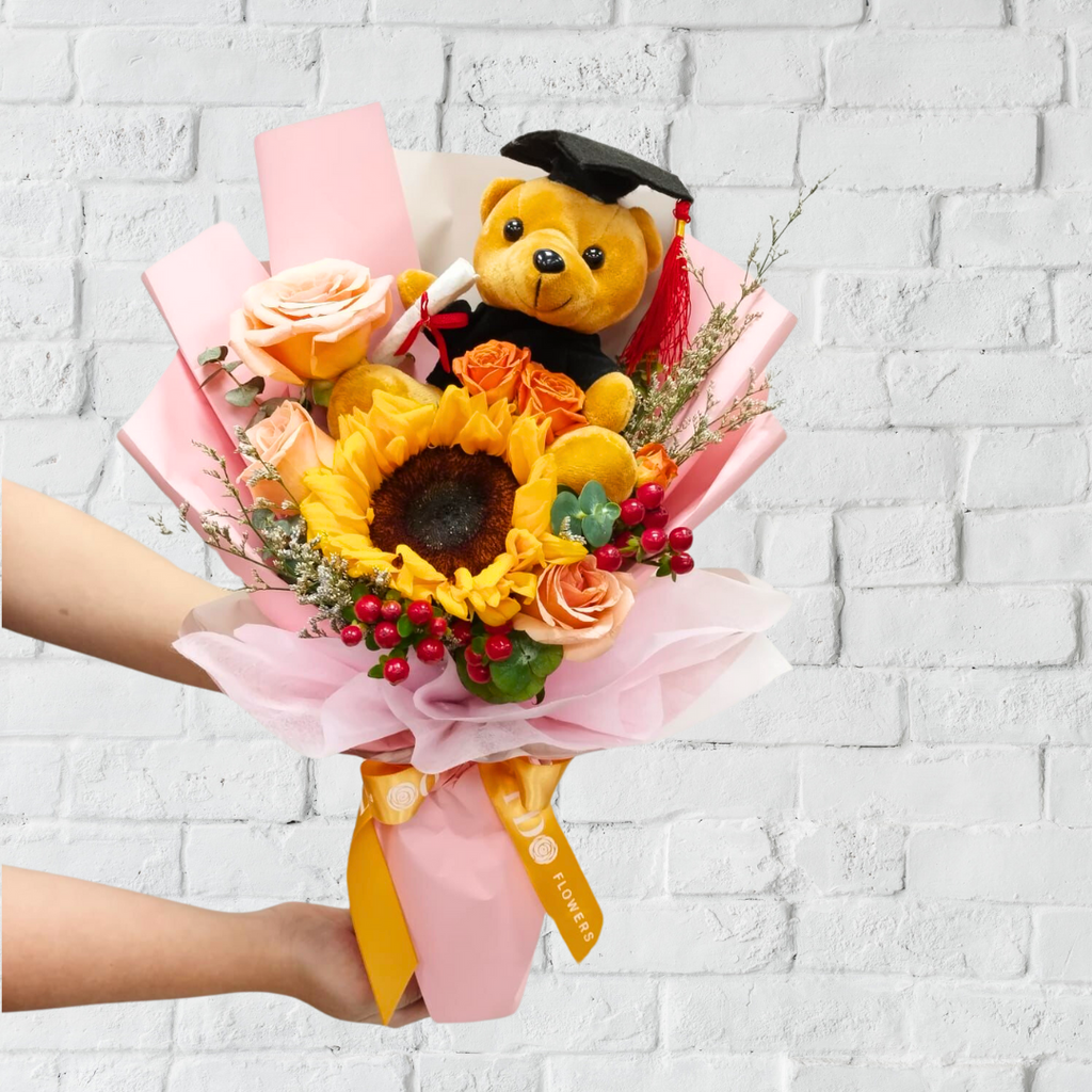 OPVXZAD 2pcs Bouquet De Fleurs Dr. Bear - Bouquet Graduation Ours Pour Fête Et Photos