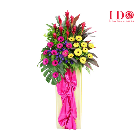 Hues of Grandeur Congratulatory Flower Stand AGP 11