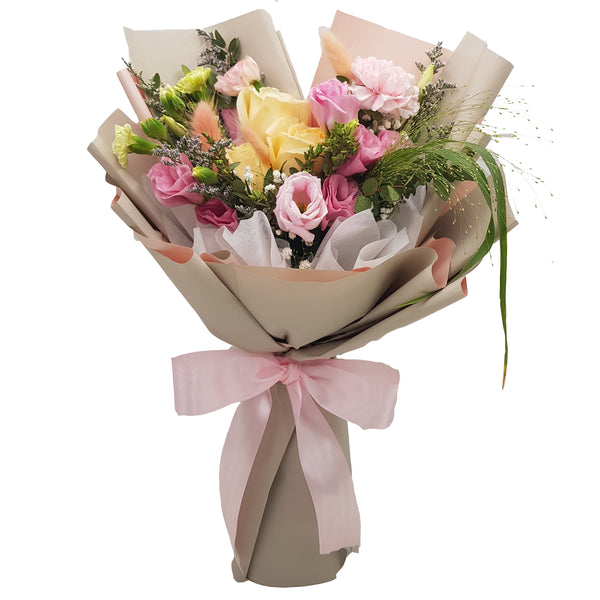 Fresh Roses and Eustoma Bouquet AHB88