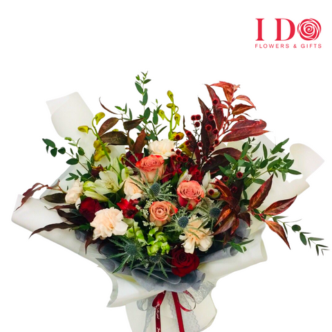 Modern Carnation & Rose Bouquet AHB 80