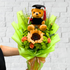 Graduation Bouquet with Sunflower and Graduation Bear AGB1