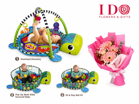 3-in-1 Baby Adventure Play Gym & Floral Gift Set ANB 19