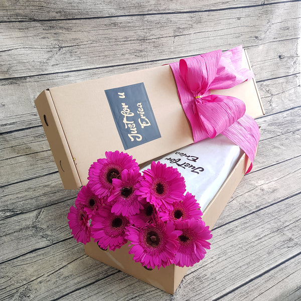Shocking Pink  Gerbera Gifts Box ABX10