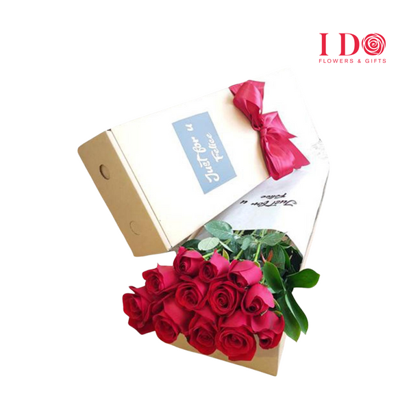 BRIGHT RED  ROSES GIFT BOX ABX02