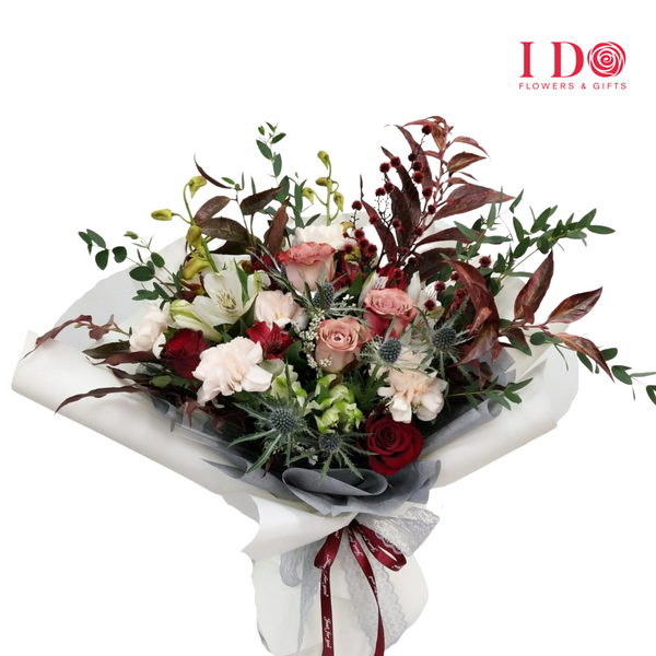 Modern Carnation & Rose Bouquet AHB 80