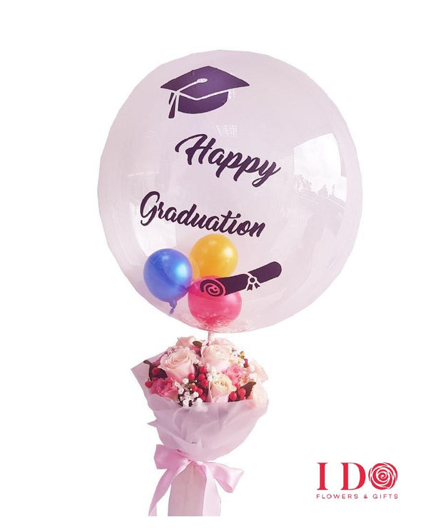Graduation Balloon with Bouquet ABP08