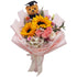 Graduation Bouquet with Sunflowers and Graduation Bear