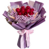 Shades of Red Roses Hand Bouquet