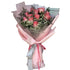 12 Fresh Pink Roses Bouquet